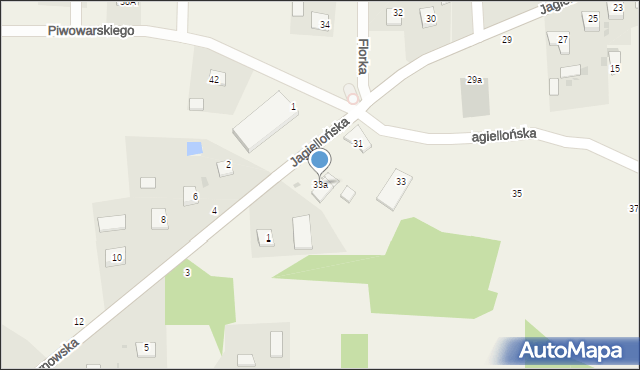 Radgoszcz, Jagiellońska, 33a, mapa Radgoszcz