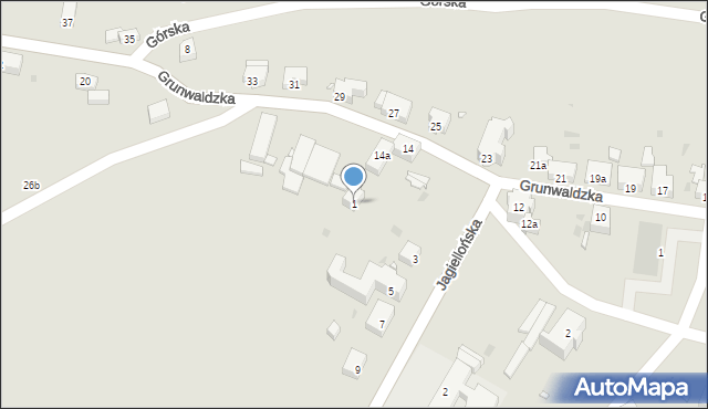 Radków, Jagiellońska, 1, mapa Radków