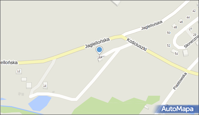 Radków, Jagiellońska, 14A, mapa Radków