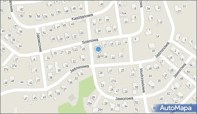 Radlin, Jaśminowa, 28, mapa Radlin