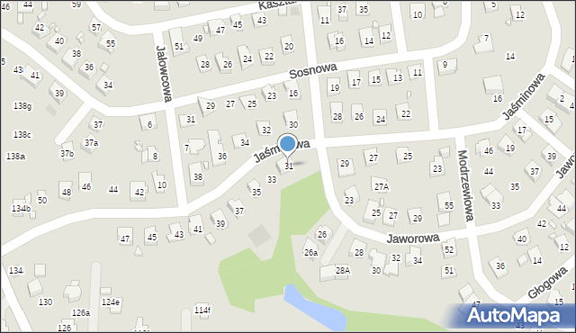 Radlin, Jaśminowa, 31, mapa Radlin