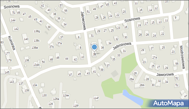 Radlin, Jaśminowa, 38, mapa Radlin