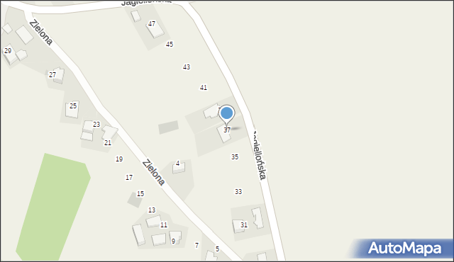 Radocza, Jagiellońska, 37, mapa Radocza