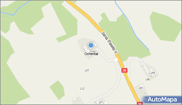 Radocza, Jana Pawła II, 117, mapa Radocza