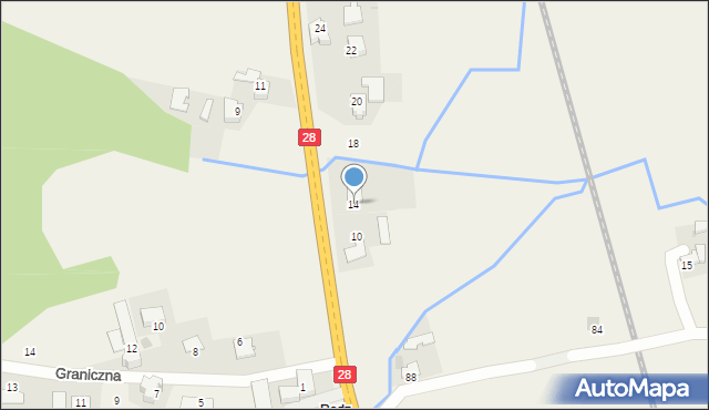 Radocza, Jana Pawła II, 14, mapa Radocza