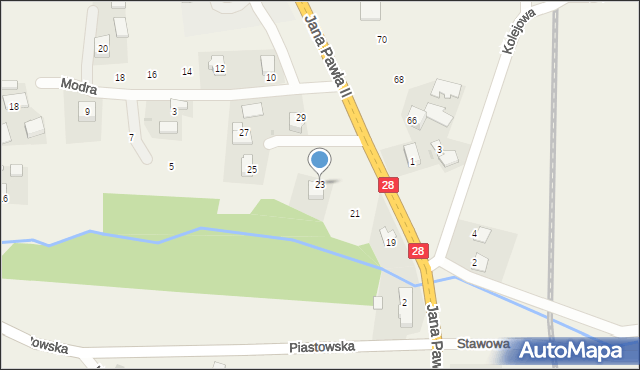 Radocza, Jana Pawła II, 23, mapa Radocza