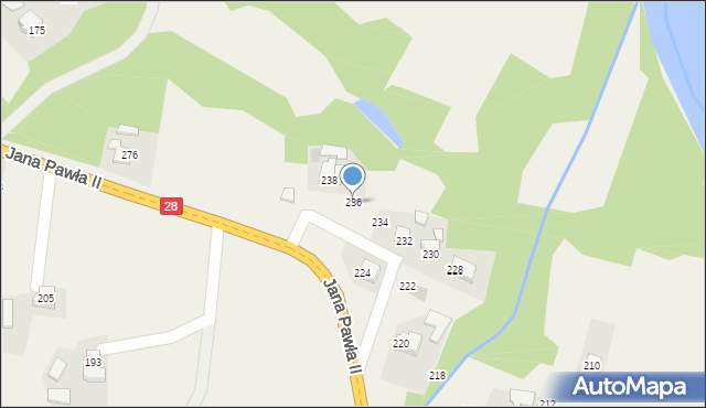 Radocza, Jana Pawła II, 236, mapa Radocza