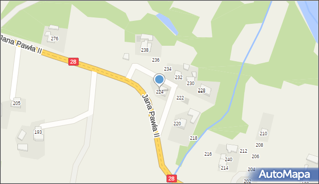 Radocza, Jana Pawła II, 252, mapa Radocza