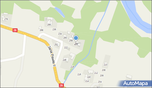 Radocza, Jana Pawła II, 256, mapa Radocza