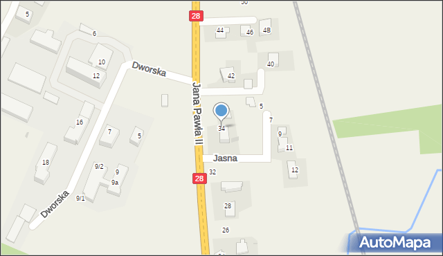 Radocza, Jana Pawła II, 34, mapa Radocza