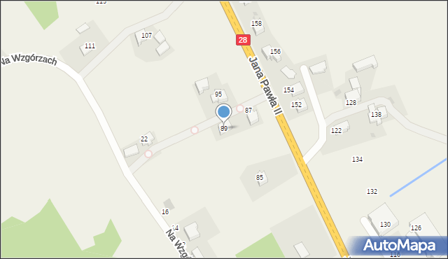 Radocza, Jana Pawła II, 89, mapa Radocza