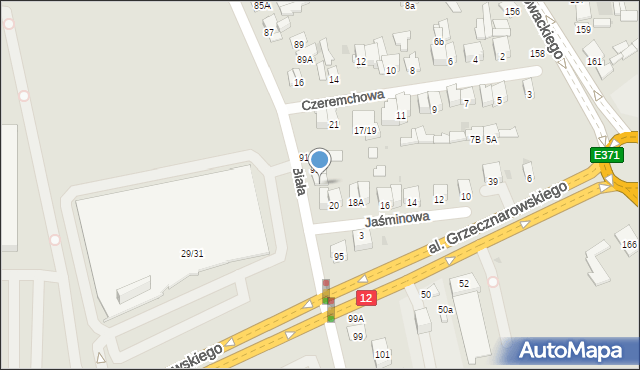 Radom, Jaśminowa, 22, mapa Radomia