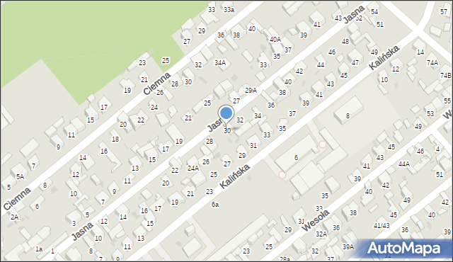 Radom, Jasna, 30, mapa Radomia