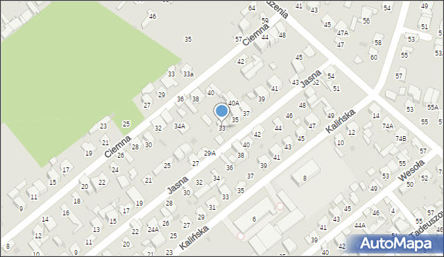 Radom, Jasna, 33, mapa Radomia