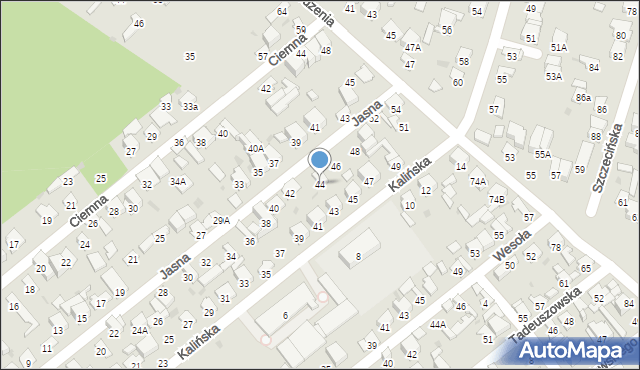 Radom, Jasna, 44, mapa Radomia