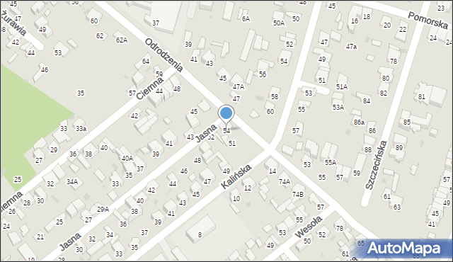 Radom, Jasna, 54, mapa Radomia