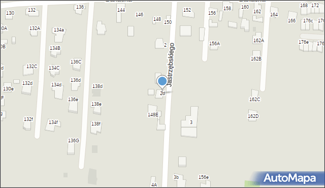 Radom, Jastrzębskiego Walentego, 2d, mapa Radomia