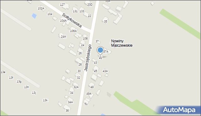 Radom, Jastrzębskiego Walentego, 41, mapa Radomia