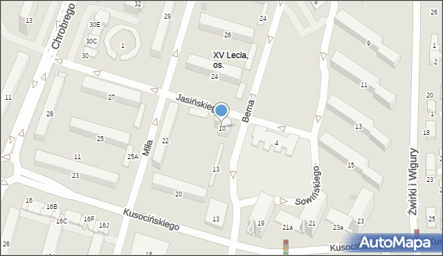 Radom, Jasińskiego Jakuba, gen., 10, mapa Radomia