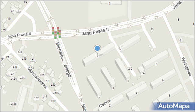 Radom, Jana Pawła II, 2, mapa Radomia