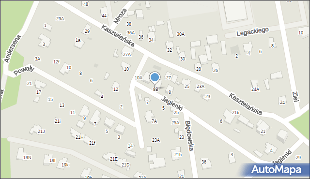 Radom, Jagienki, 8B, mapa Radomia