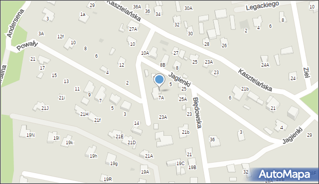 Radom, Jagienki, 9, mapa Radomia