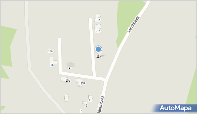 Radom, Jakubczak Florentyny, 21a, mapa Radomia