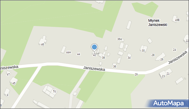 Radom, Janiszewska, 42, mapa Radomia