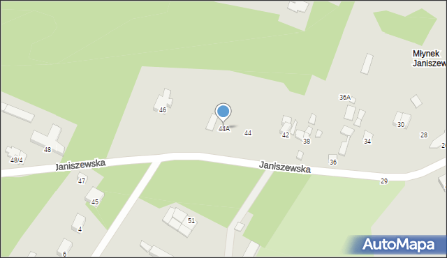 Radom, Janiszewska, 44A, mapa Radomia