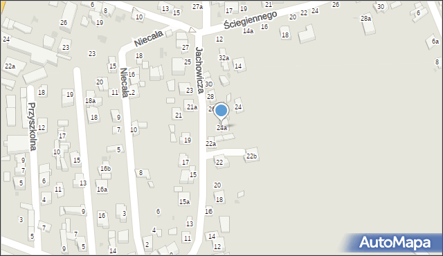 Radomsko, Jachowicza, 24a, mapa Radomsko