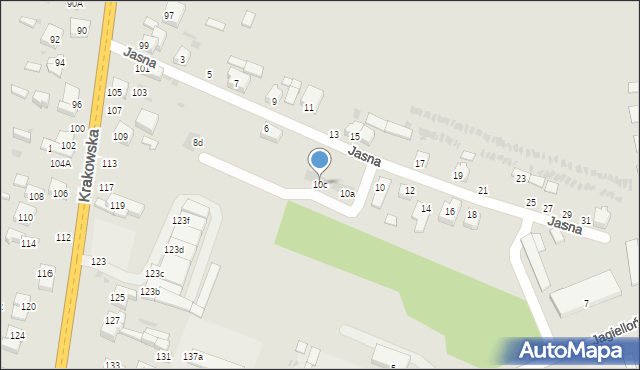 Radomsko, Jasna, 10c, mapa Radomsko