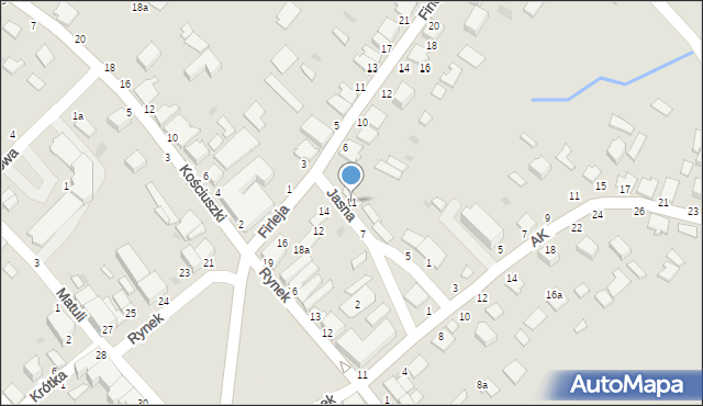 Radomyśl Wielki, Jasna, 11, mapa Radomyśl Wielki