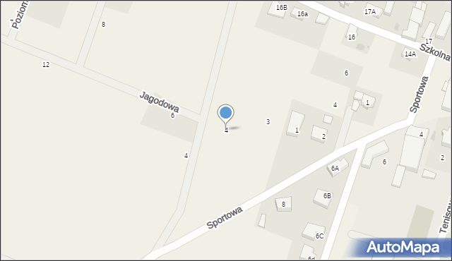 Radwanice, Jagodowa, 4, mapa Radwanice