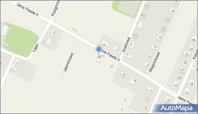 Radwanice, Jana Pawła II, 14, mapa Radwanice
