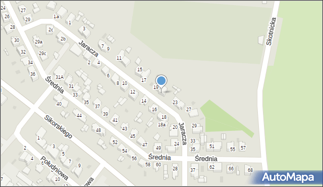 Radzionków, Jaracza Stefana, 21, mapa Radzionków