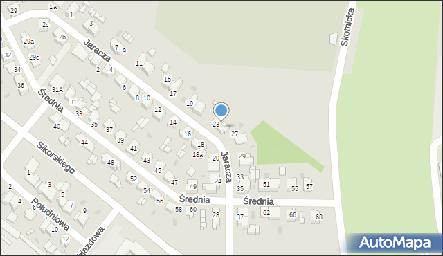 Radzionków, Jaracza Stefana, 25, mapa Radzionków