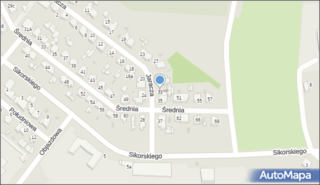 Radzionków, Jaracza Stefana, 33, mapa Radzionków