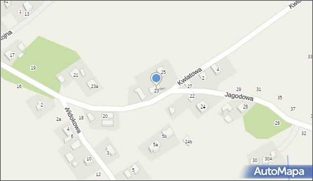 Radziszów, Jagodowa, 23, mapa Radziszów