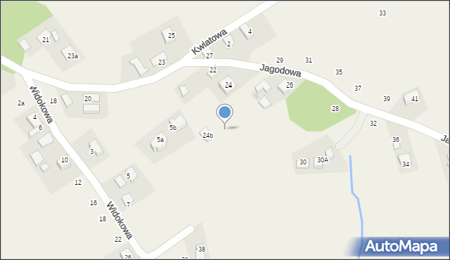 Radziszów, Jagodowa, 24a, mapa Radziszów