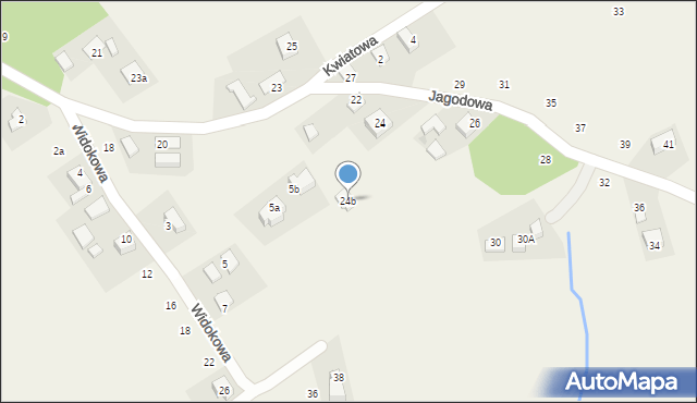 Radziszów, Jagodowa, 24b, mapa Radziszów