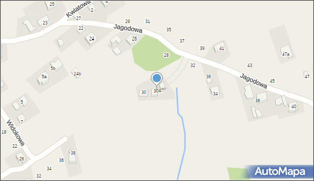 Radziszów, Jagodowa, 30A, mapa Radziszów