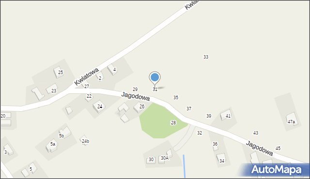 Radziszów, Jagodowa, 31, mapa Radziszów