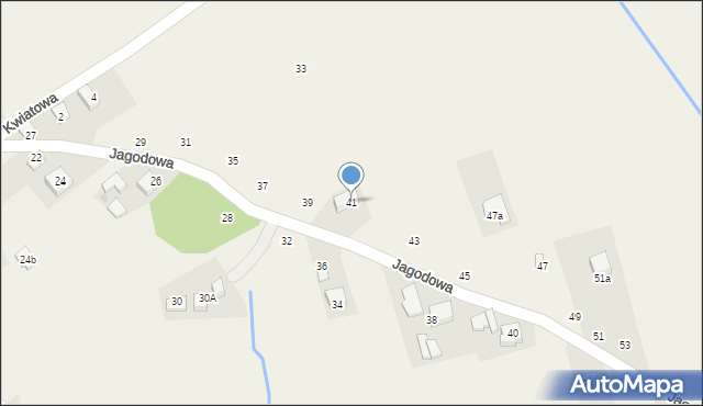 Radziszów, Jagodowa, 41, mapa Radziszów