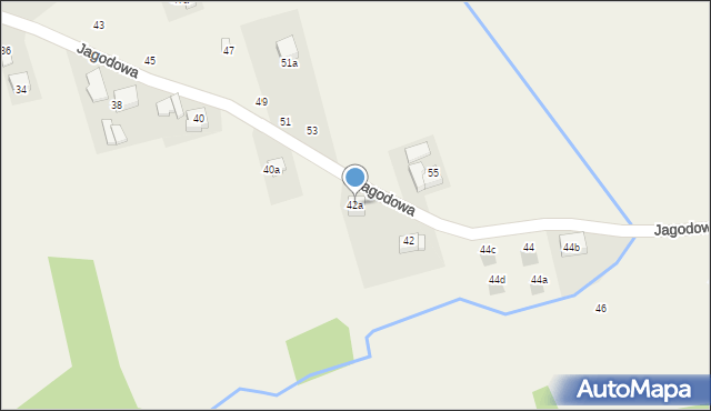 Radziszów, Jagodowa, 42a, mapa Radziszów