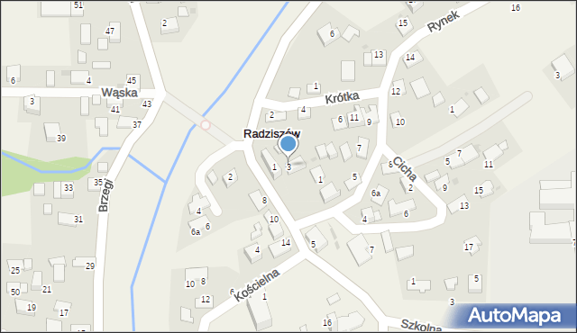 Radziszów, Jana Pawła II, 3, mapa Radziszów