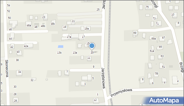 Radziszów, Jarzębinowa, 13, mapa Radziszów