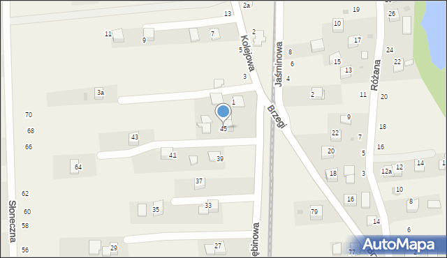 Radziszów, Jarzębinowa, 45, mapa Radziszów