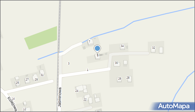 Radziszów, Jaśminowa, 5, mapa Radziszów