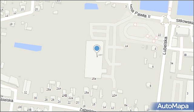 Radzyń Podlaski, Jana Pawła II, 1, mapa Radzyń Podlaski