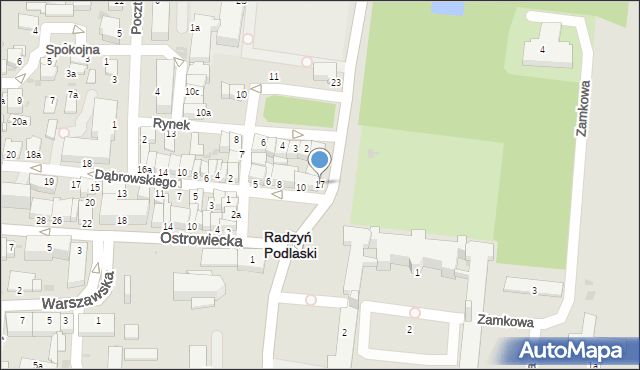 Radzyń Podlaski, Jana Pawła II, 17, mapa Radzyń Podlaski